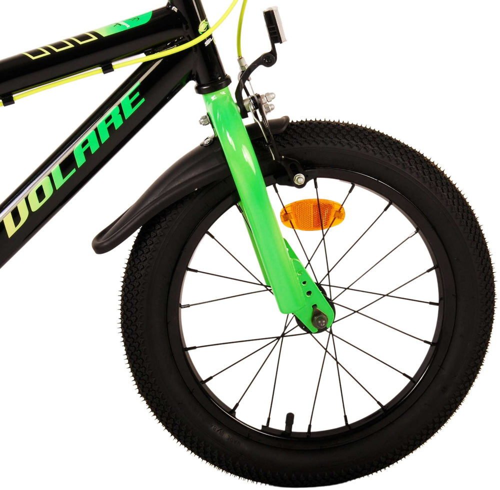 Volare Super GT Kinderfahrrad – Jungen – 16 Zoll – Grün – Zwei Handbremsen