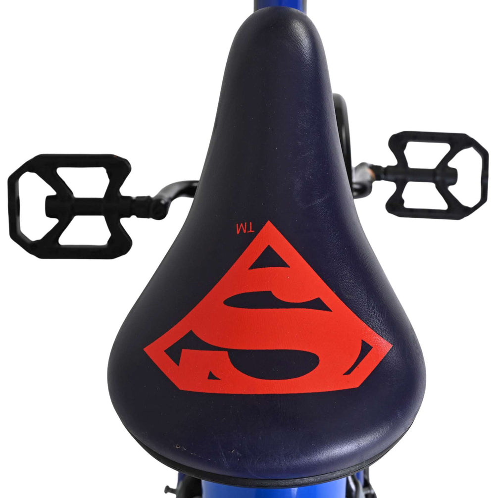 Superman Kinderfahrrad – Jungen – 16 Zoll – Blau – zwei Handbremsen
