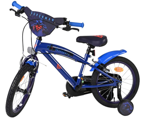 Superman Kinderfahrrad – Jungen – 16 Zoll – Blau – zwei Handbremsen