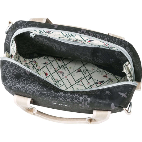 Basil Bohème City Bag - Elegante grüne Hand-, Schulter- und Lenkerbeutel für Frauen, geeignet für Elektrofahrräder und Stadtfahrräder - Schwarz