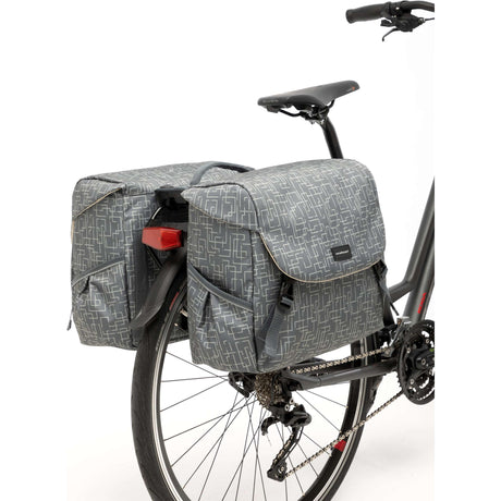 Mondi Joy Double Bicycle Bag - Racktime Snap -it - Wasser -Repellent Polyester - 38L - Ivy Walnuss