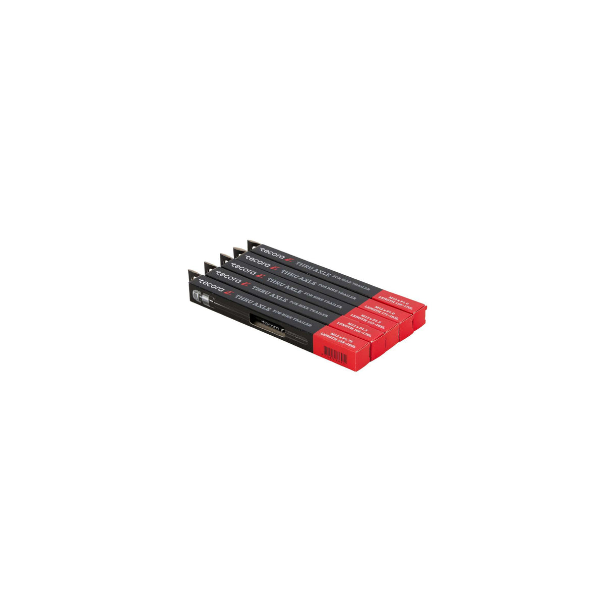 Tecora e Steckachsen-Fahrradanhänger M12 x P1,0 Länge 171~183 mm