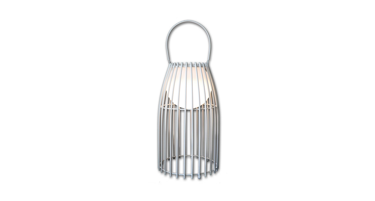 Tjillz moonie white-l 21x35cm led metalen lamp usb oplaadbaar
