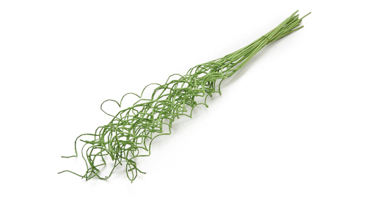 Willow spiral 90cm frosted applegreen 25pcs