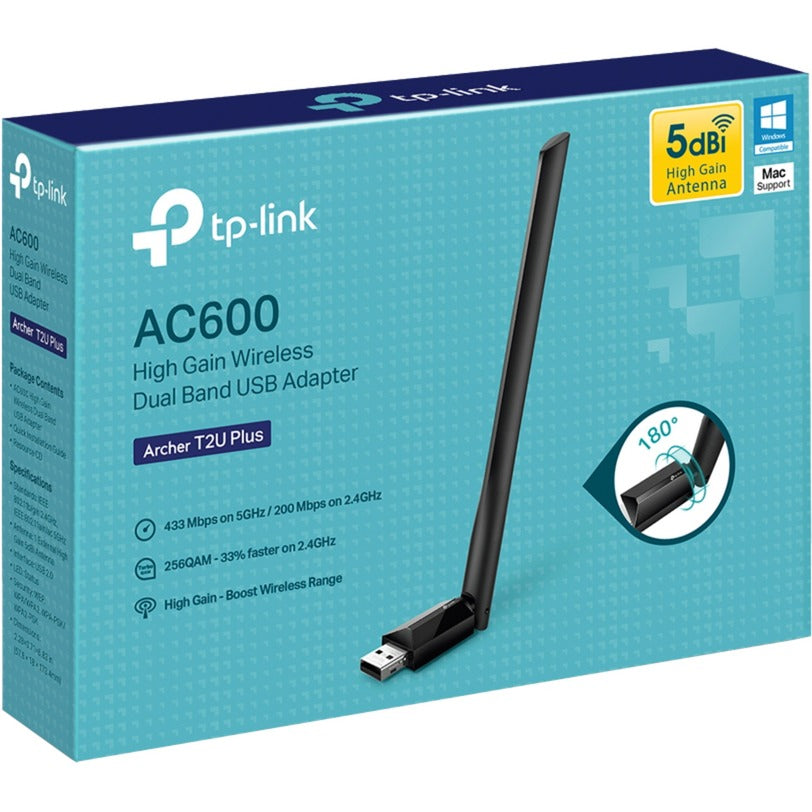 TP-Link-Archer T2U plus AC600 Wireless High-Gain-Dual-Ban-Ban