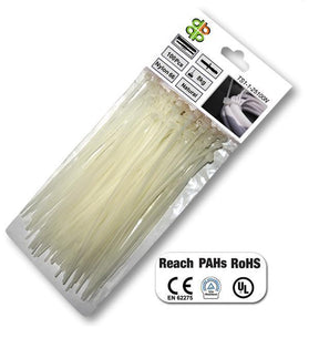Bradas witte plastic band 3,6x150 100szt