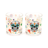 Dia de los muertos Set mit 2 Glastrinkgläsern 250 ml
