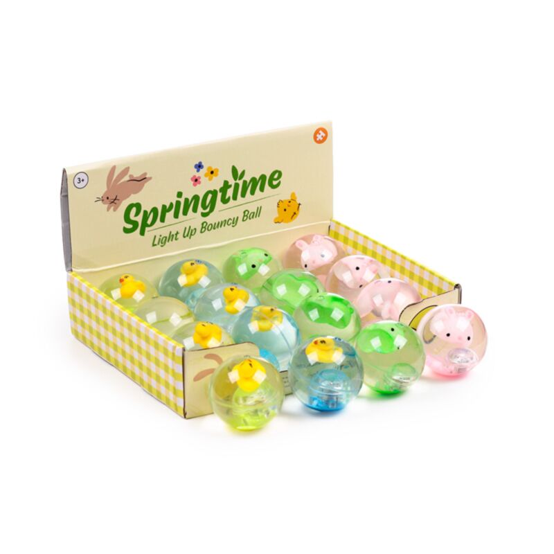 Springtime-Feder-Ente, stark springender, blinkender LED-Hüpfball