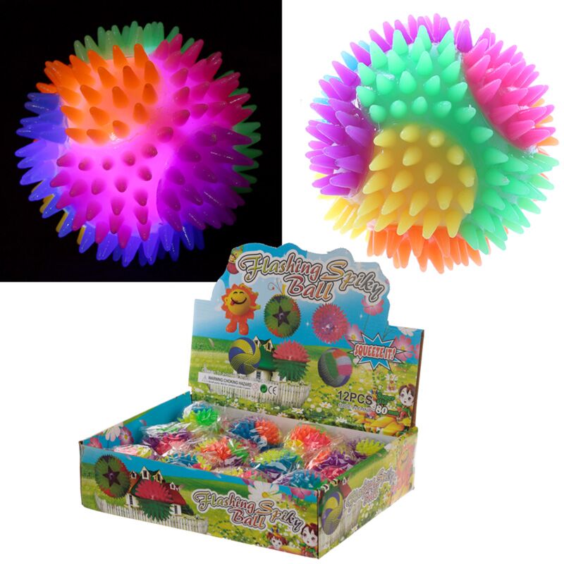 Spitzer Hüpfball mit LED 7cm