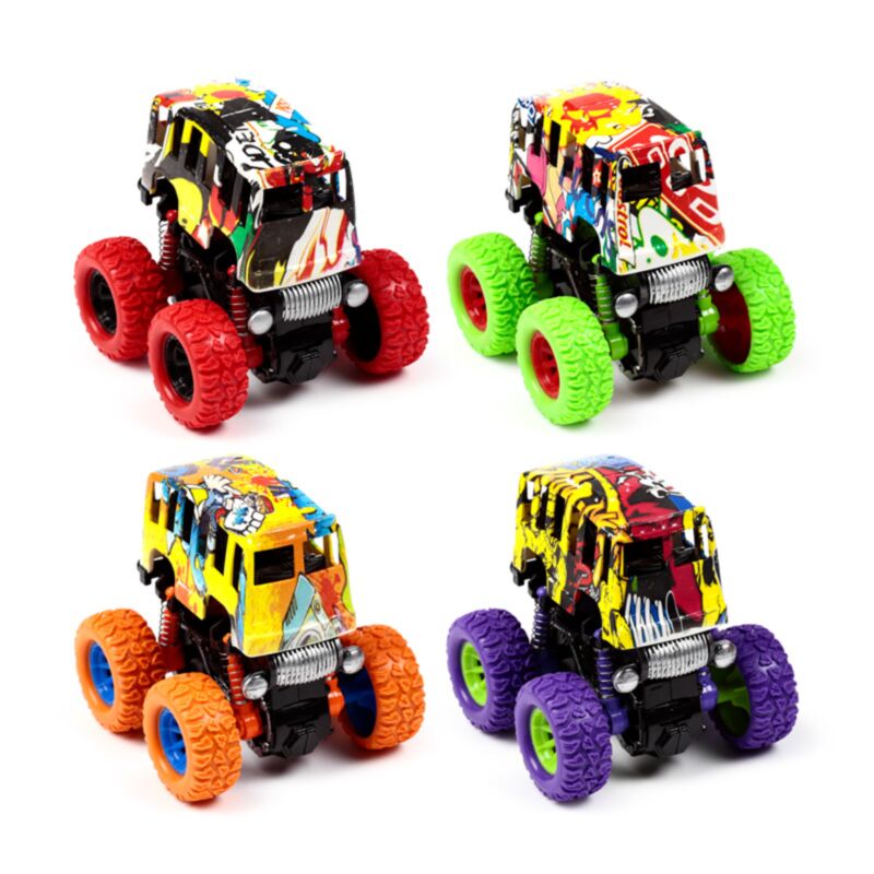 Stunt-Graffiti-Bus-Reibungs-Push-Pull-Action-Spielzeug