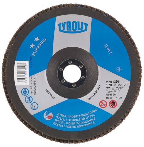 Tyrolit Fächerschleifscheibe 125mm ZA60 Standard PC Edelstahl | 10 Stück