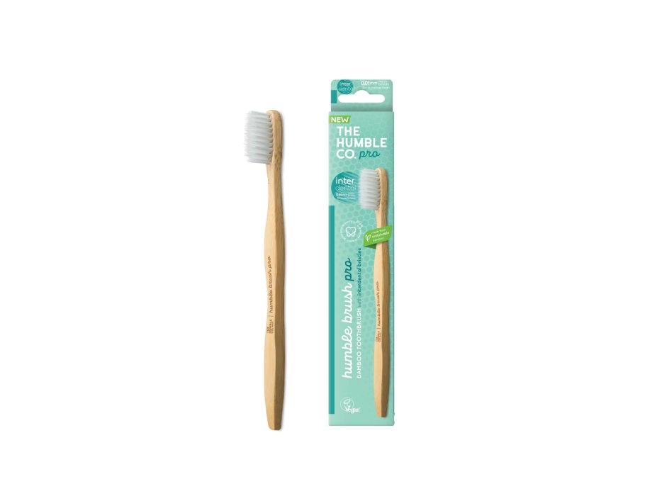 Die bescheidene Co. Zahnbürste Bambus – Profi – Interdental – weich – Türkis
