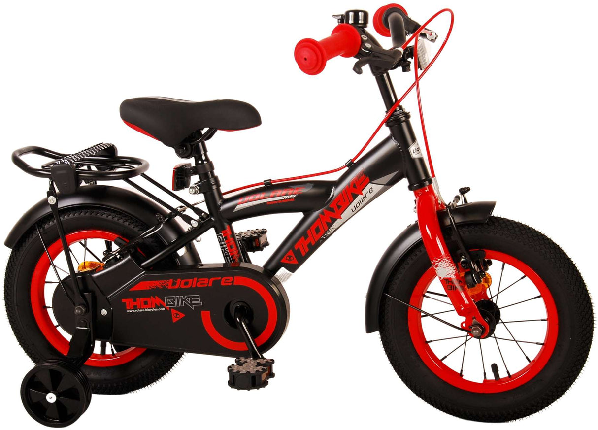Volare Thombike Kinderbike Jungen 12 Zoll schwarz rote zwei Handbremsen