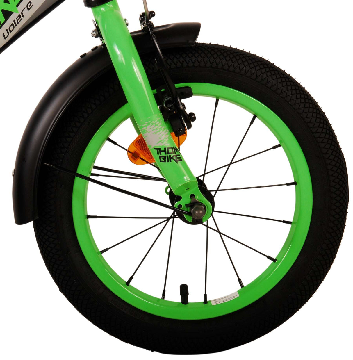 Volare Thombike Children's Bicycle - Jungen - 14 Zoll - schwarzes Grün