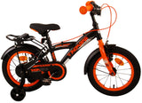 Volare Thombike Children's Bike Boys 14 Zoll schwarz orange zwei Handbremsen