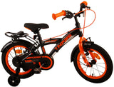 Volare Thombike Children's Bike Boys 14 Zoll schwarz orange zwei Handbremsen