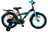 Volare Thombike Kinderfahrrad – Jungen – 16 Zoll – Schwarz Blau – Zwei Handbremsen