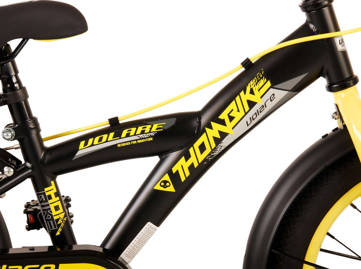 Volare Thombike Kinderbike Jungen 16 Zoll schwarz gelb zwei Handbremsen