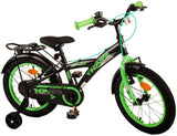Volare Thombike Kinderfahrrad – Jungen – 16 Zoll – Schwarz Grün – Zwei Handbremsen