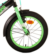 Volare Thombike Kinderfahrrad – Jungen – 16 Zoll – Schwarz Grün – Zwei Handbremsen