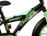 Volare Thombike Kinderfahrrad – Jungen – 16 Zoll – Schwarz Grün – Zwei Handbremsen
