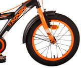 Volare Thombike Children's Bike Boys 16 Zoll schwarz orange zwei Handbremsen