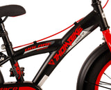 Volare Thombike Children's Bike - Jungen - 16 Zoll - Schwarzrot - Zwei Handbremsen