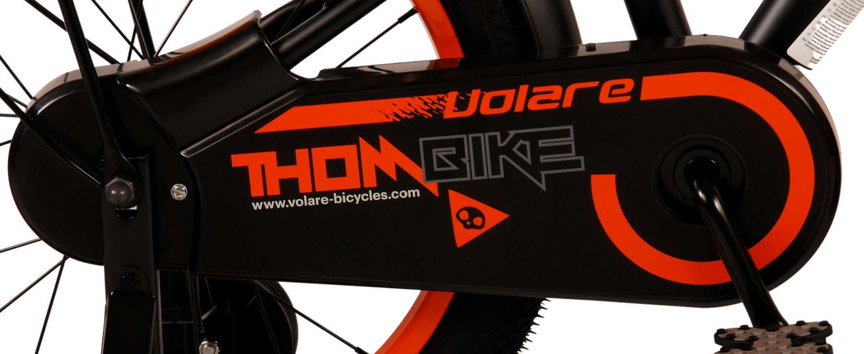 Volare Thombike Kinderbike Jungen 18 Zoll Schwarz Orange Zwei Handbremsen
