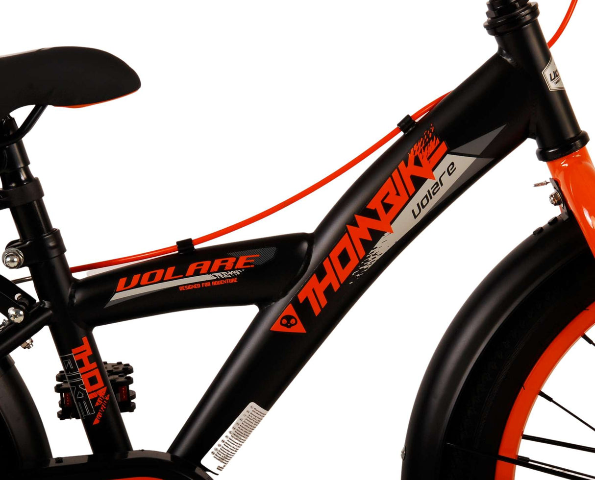 Volare Thombike Kinderbike Jungen 18 Zoll Schwarz Orange Zwei Handbremsen