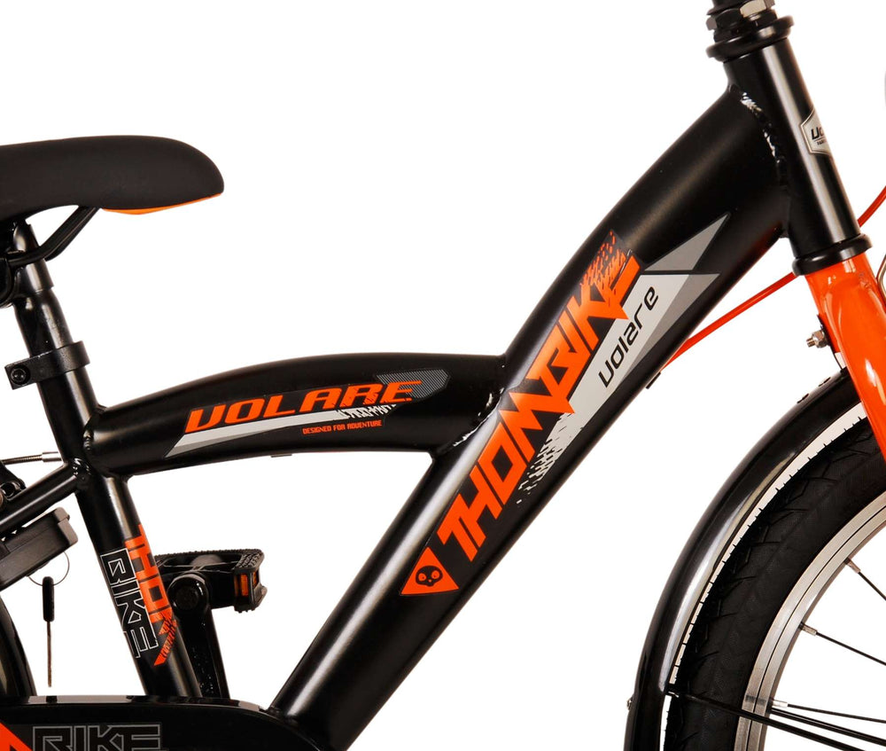 Volare Thombike Kinderbike - Jungen - 20 Zoll - Schwarzorange - Zwei Handbremsen