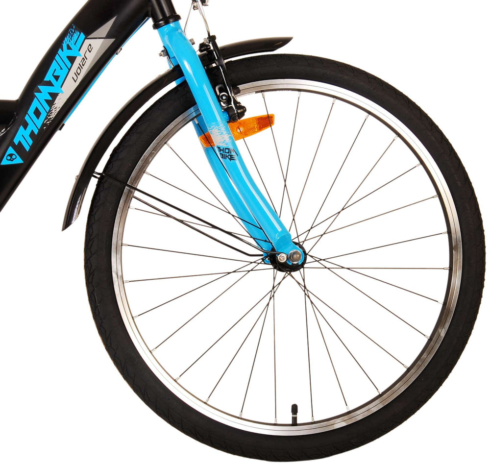 Volare Thombike Children's Bicycle - Jungen - 24 Zoll - Schwarzblau - Zwei Handbremsen