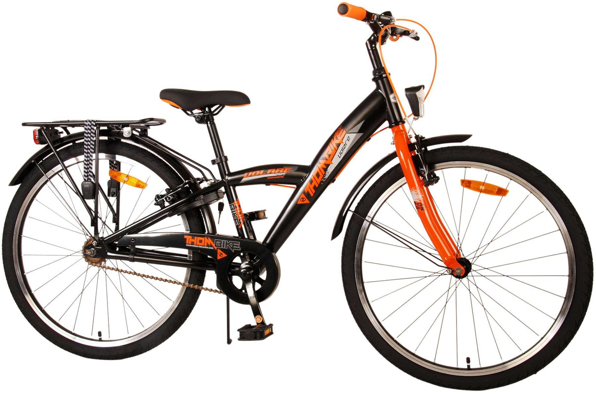 Volare Thombike Kinderbike Jungen 24 Zoll Black Orange zwei Handbremsen