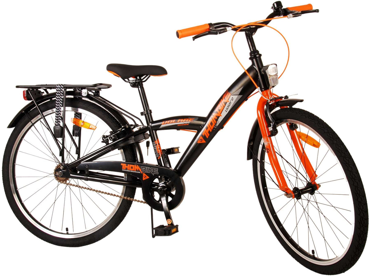 Volare Thombike Kinderbike Jungen 24 Zoll Black Orange zwei Handbremsen
