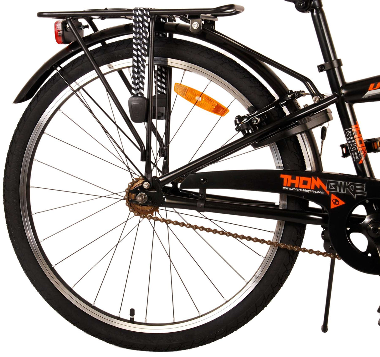 Volare Thombike Kinderbike Jungen 24 Zoll Black Orange zwei Handbremsen