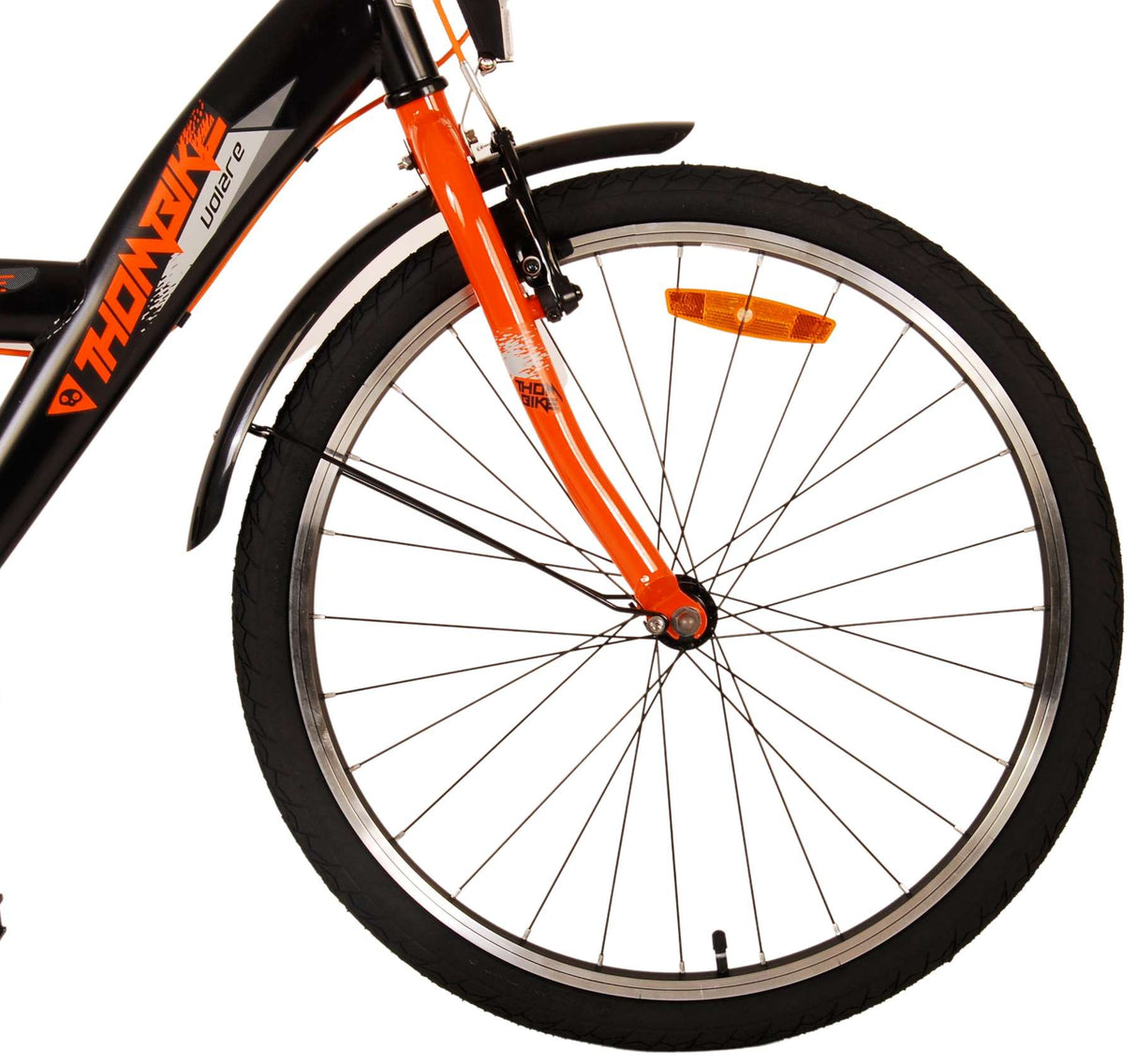 Volare Thombike Kinderbike Jungen 24 Zoll Black Orange zwei Handbremsen