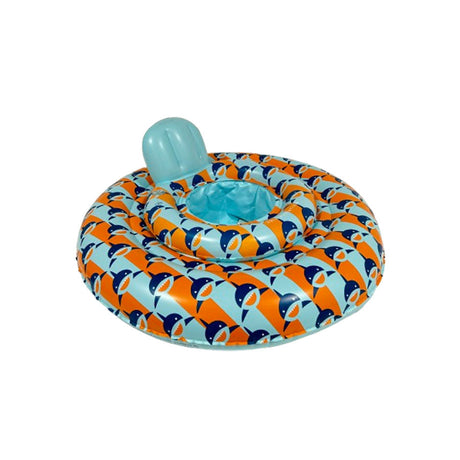 Tropischer Hai | Orange-blauer Babyschwimmer 0-1 Jahre