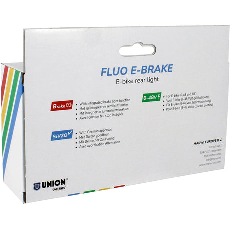 Union Rücklicht E-Bike Fluo E-Bremse m. pleite.