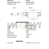 Marwi Union Kugellager CB-146 LLB MR22378-E 22x37x8 11� Außen