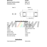 Union Kugellager max CB-423 698V LLU 8x19x6 Keramik