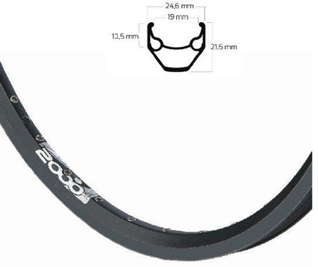 Ryde Velg 28 Zoll 622 ZAC2000 Black Bus 13 36