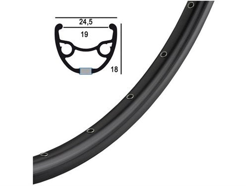 Ryde Felge 28 Zoll 622 Rival 21 schwarz 32 Loch Bus