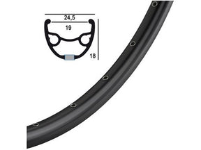 Ryde Felge 28 Zoll 622 Rival 21 schwarz 32 Loch Bus