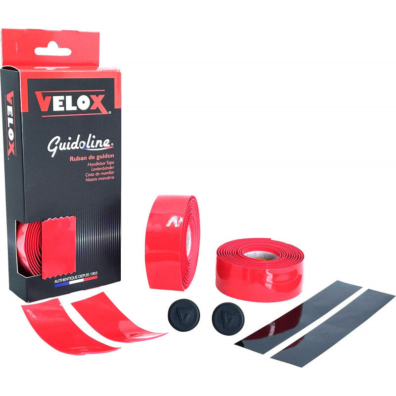 Velox Lenkerband glänzend klassisch rot (2Stk)