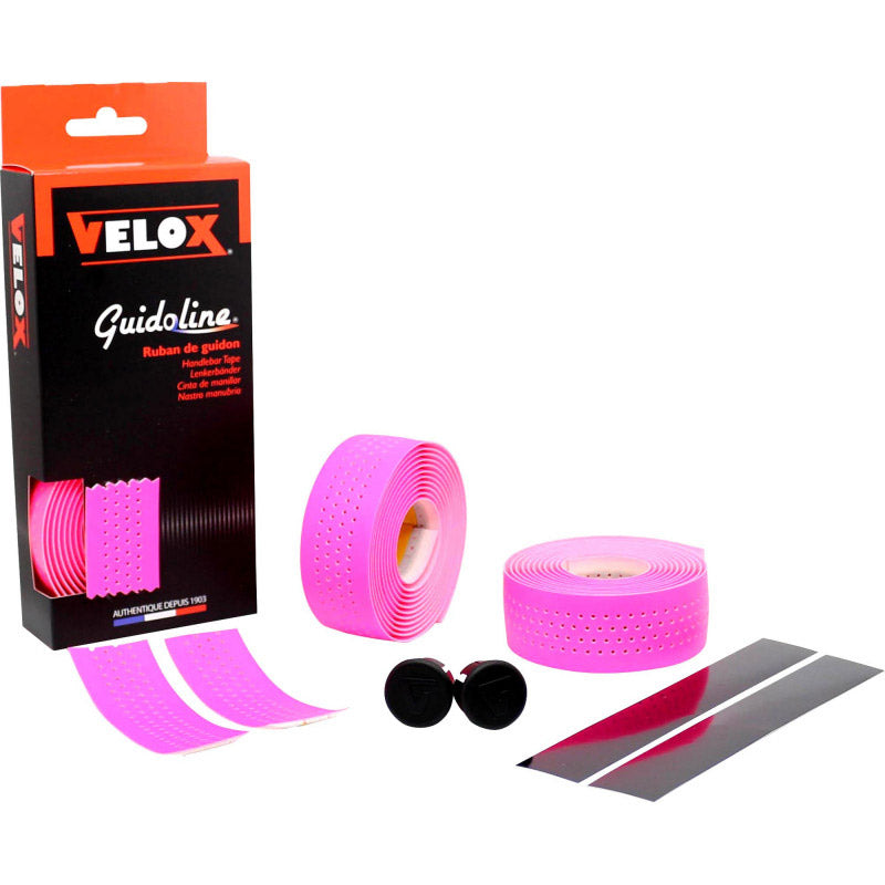 Velox Lenkerband fluoreszierend perforiert fluoreszierend rosa (2 Stück)