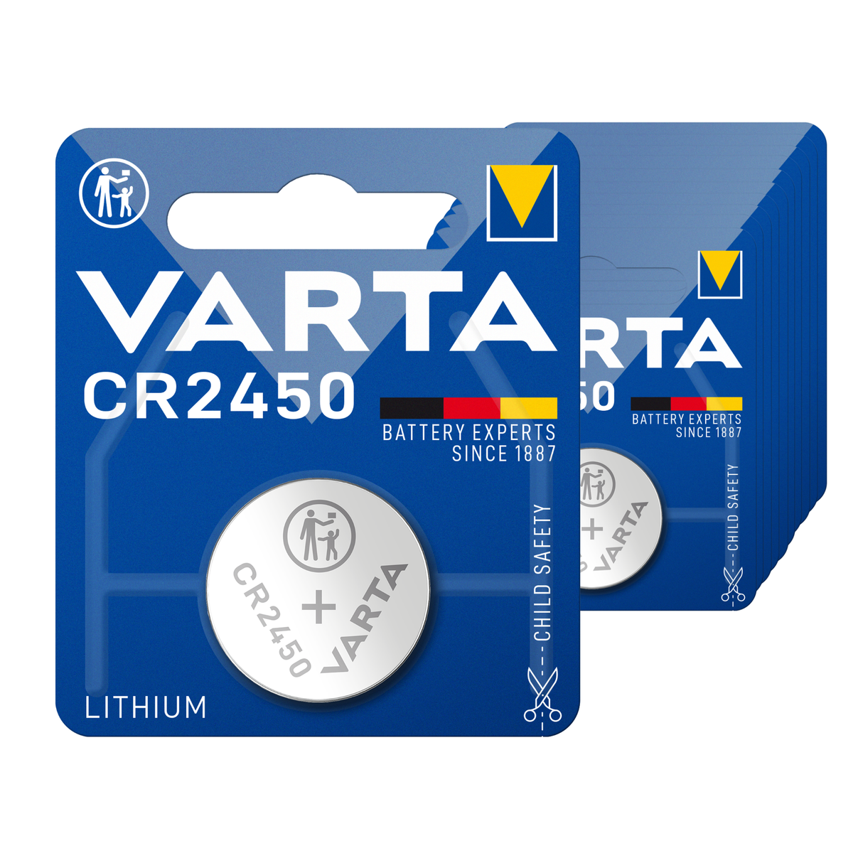 Varta CR2450 Lithium-Knopfzelle (10 Stück)