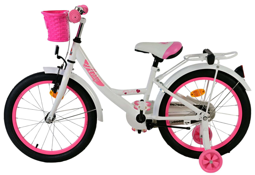 Volare Ashley Kinderfahrrad – Mädchen – 18 Zoll – Weiß