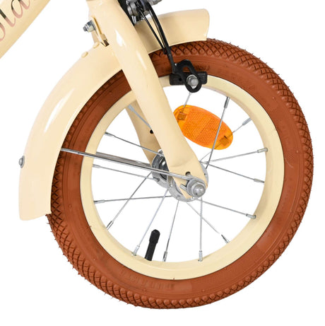 Volare Ashley Kinderfahrrad – Mädchen – 12 Zoll – Creme – zwei Handbremsen