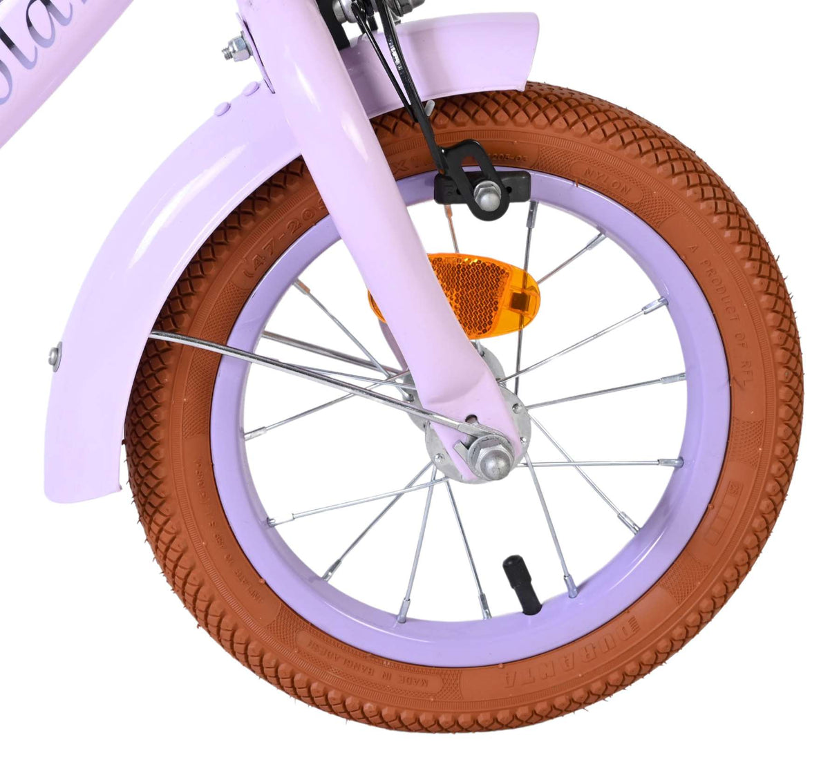 Volare Ashley Kinderfahrrad – Mädchen – 12 Zoll – Flieder – zwei Handbremsen