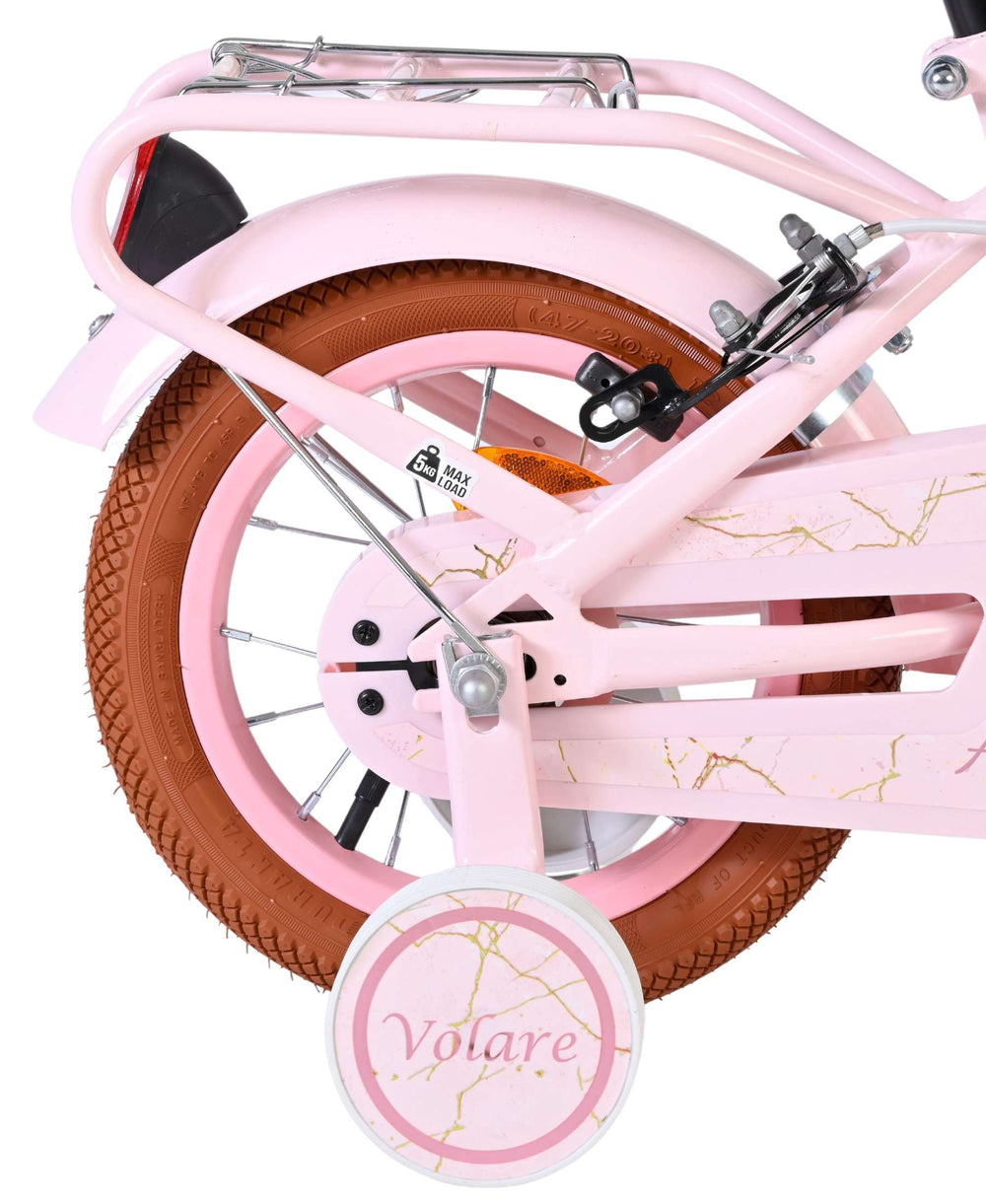 Volare Ashley Kinderfahrrad – Mädchen – 12 Zoll – Pink – zwei Handbremsen