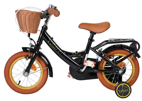 Volare Ashley Kinderfahrrad – Mädchen – 12 Zoll – Schwarz – zwei Handbremsen